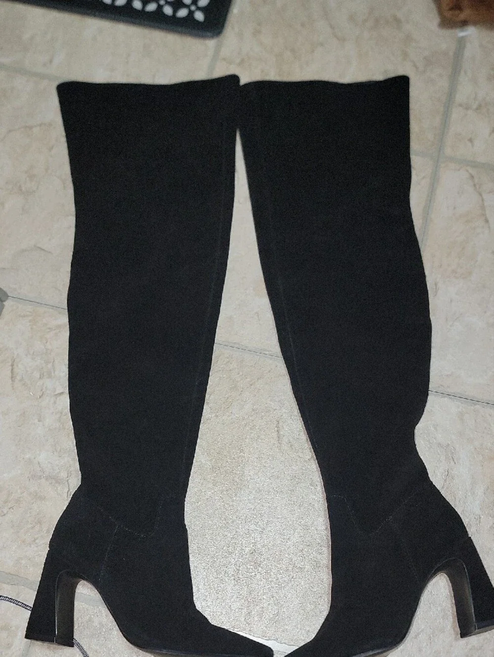 Steve Madden Women’s Black Over-the-Knee Stretch Boots Size 6